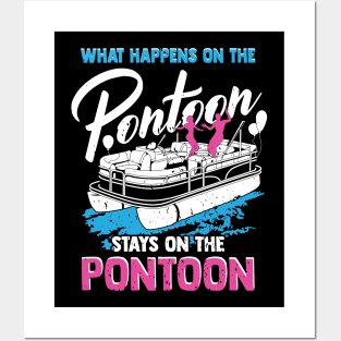 Funny Pontoon Party Boating Gift Posters and Art